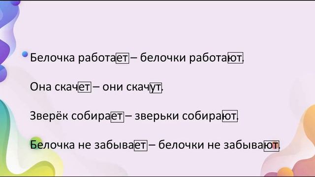 3 класс Русский язык Изменение глаголов по числам смотреть онлайн