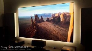 Sony VPL-XW6000ES Projector and Screen Innovations Black Diamond Screen