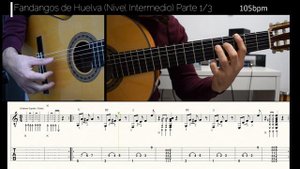 FANDANGOS de HUELVA (Parte1/3) / Nivel Intermedio / Partitura + TAB (PDF) / Tempo Normal + Lento