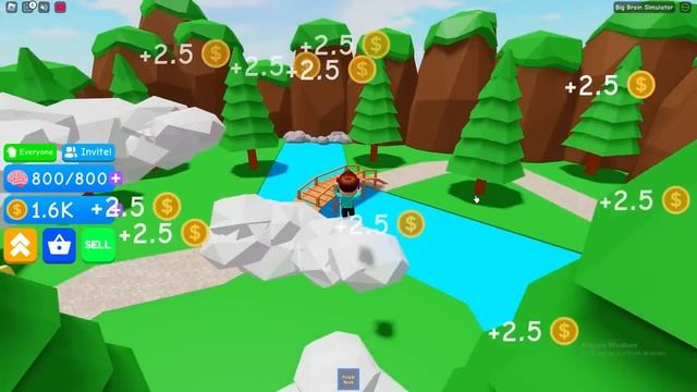 0 IQ TO 100 GENIUS IQ In ROBLOX BIG BRAIN SIMULATOR смотреть онлайн