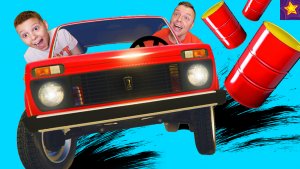 Наша ЛАДА НИВА Едет по БОЛОТУ !!! Как ИГОРЬ на МАШИНЕ Мячик Гонял