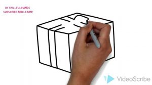 How to Draw a gift box / Как нарисовать подарочную коробку