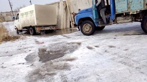 Автобус застрял