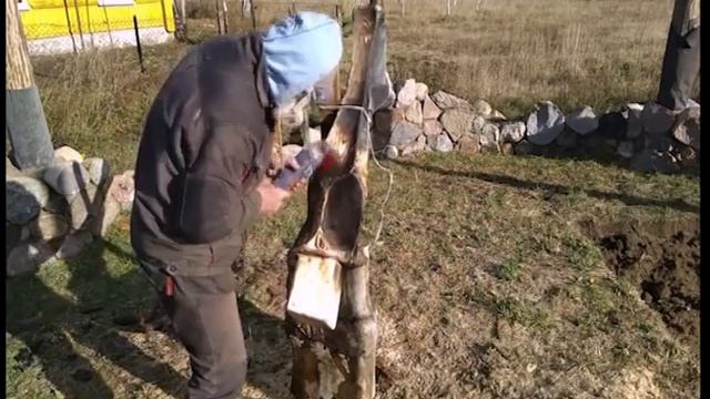 Изготовление столбов для террасы (искусственное старение дерева) . Artificial aging of a tree смотреть онлайн