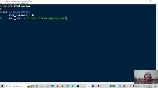 Python Beginners- Open Webbrowser 2023