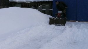 Мотоблок "УГРА". Борьба со снегом.