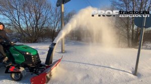 Садовый трактор Caiman Comodo 2WD с роторным снегоуборщиком.mp4