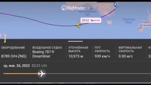 Рейс Сидней-Йоханесбург на шарообразной Google Earth. Правда или ложь?