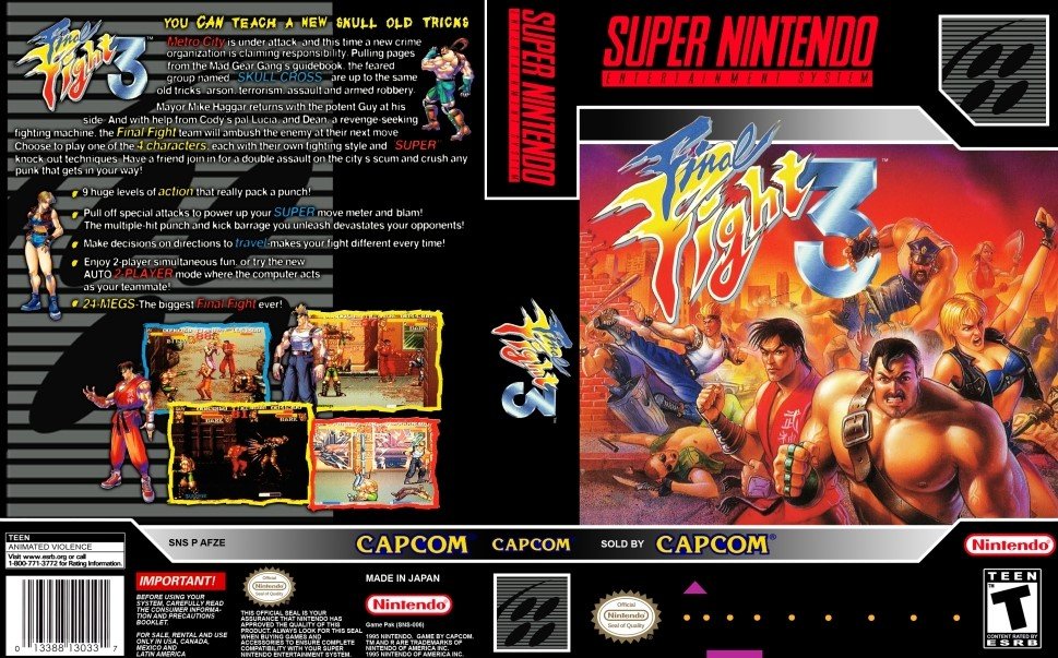 Super Nintendo (Snes) 16-bit Final Fight 3 Полное Прохождение