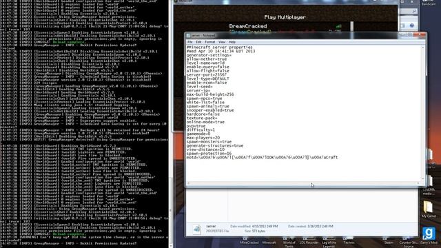 How to set your MOTD in color for a MineCraft Server смотреть онлайн
