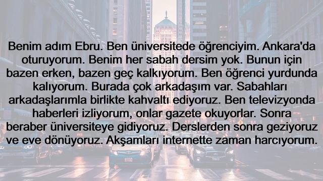 Аудирование. Мой день. А1.