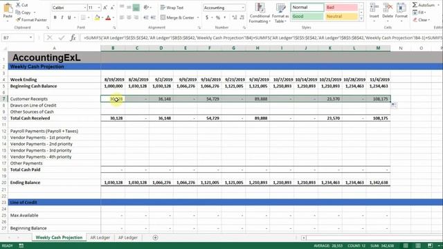 Weekly Cash Flow Forecast Projection - Easy Excel Template to Forecast Cash Flow смотреть онлайн