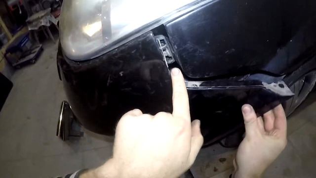 Снимаем передний бампер Nissan Primera 2001-2008год смотреть онлайн