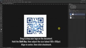 How to Add a Logo on a QR Code in Photoshop