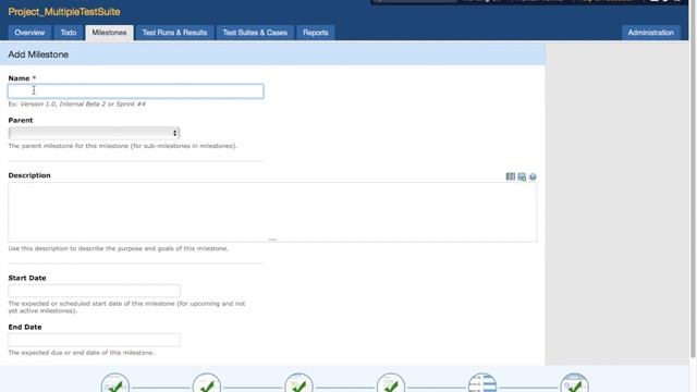 TestRail Tutorial - Milestone in TestRail Projects