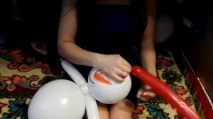 Снеговик из шаров на Рождество