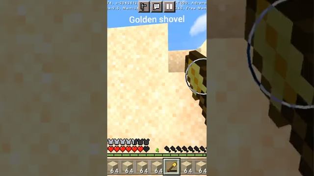 Алмазная лопата против золотой лопаты #shorts #minecraft