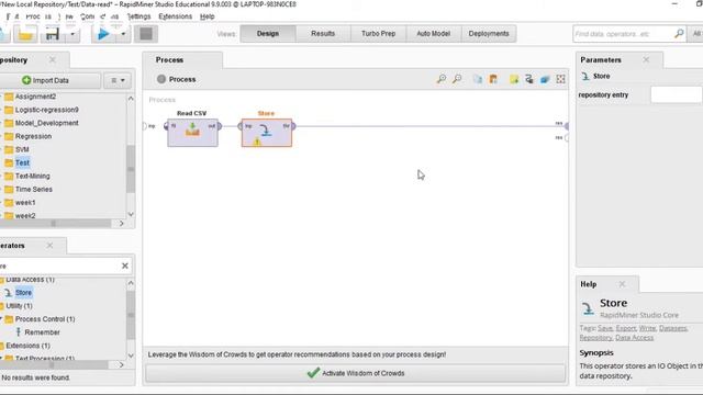 How to read and store CSV/Excel file by using Rapid miner - Data science смотреть онлайн