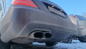 Адский выхлоп Мерседес w221.