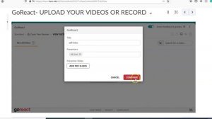 how to upload or record in Go React