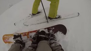 Snowboarding Big Mountain Whitefish Montana with Brian