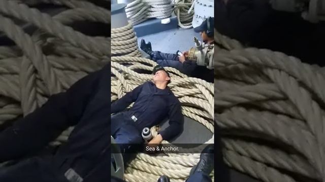 This is what sailors do when they're bores.