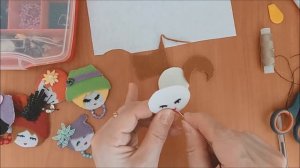 Брошь из фетра «Модница»