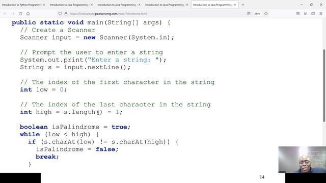 Java Language: Java code to check whether a string is a palindrome. смотреть онлайн