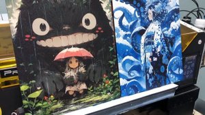 Печать на ДВП на УФ принтере для изготовления пазлов