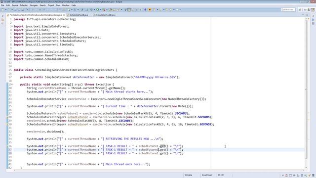 Scheduling Tasks For One Time Execution Using Executors смотреть онлайн