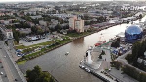 Калининград с высоты. Красивые кадры. Музей океана, Собор, набережная.