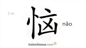 恼 (nǎo) angry; get annoyed; worried; unhappy; to get mad