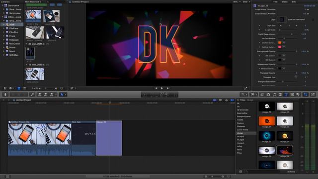 Монтаж видео в FPCX. Как сделать интро в Final Cut Pro X? смотреть онлайн