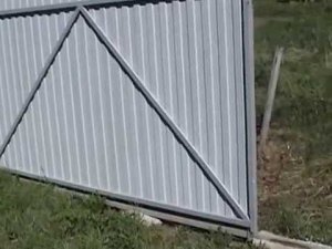 Откатные ворота на даче, очень просто!