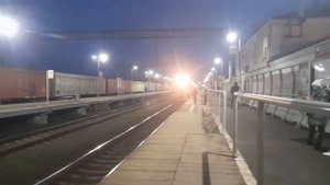 Электропоезд ЭД4М-0434 "РЭКС" с сообщением Москва(Курский Вокзал-Электрогорск).