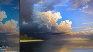 Acrylic painting "Outing Thunderstorm". Artist - Viktor Yushkevich. #112 photos 2022.