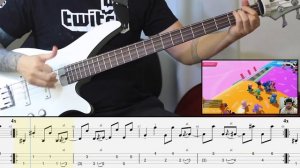 BASS PLAYTHROUGH: FALL GUYS SURVIVE THE FALL ON BASS (sheet/tab included)