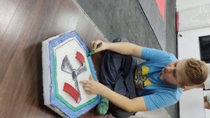 We make a shield for children's conferences. Делаем щит для детских битв. (1)