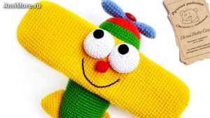 Амигуруми: схема Весёлый самолёт. Игрушки вязаные крючком - Free crochet patterns.