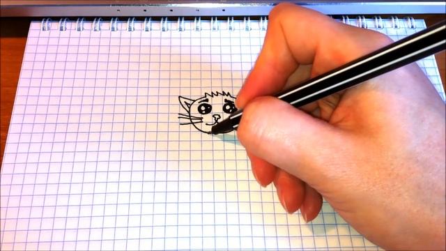 Простые рисунки # 70 Котёнок на подушке. смотреть онлайн