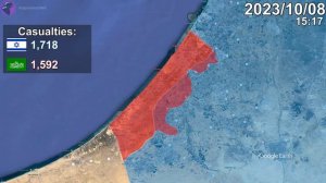 Israel-Hamas War: First 3 Days Mapped using Google Earth