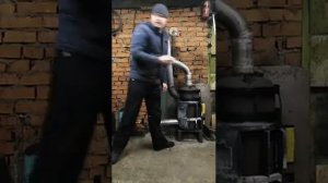 Печь на отработке с автопоилкой и нижней подачей масла.