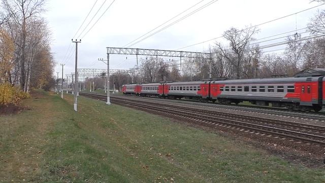 Электропоезд ЭД4М-0481 (ТЧ-7) скоростной пригородный поезд "РЭКС-экспресс" №7124 Москва - Раменское смотреть онлайн