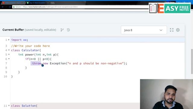 Day 17: More Exceptions,30 days of code Challenge (Hackerrank) in JAVA смотреть онлайн