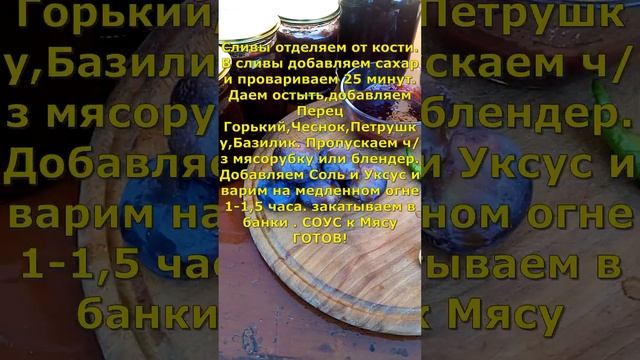 Соус из Слив к Мясу на Зиму#shorst