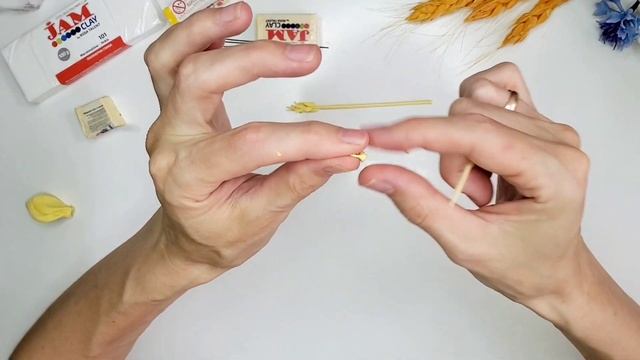 Polimer Clay tutorial, fishtail flowers. МК Колоски з полімерної глини смотреть онлайн