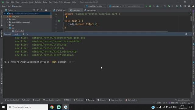 Upload Flutter Project on GitHub