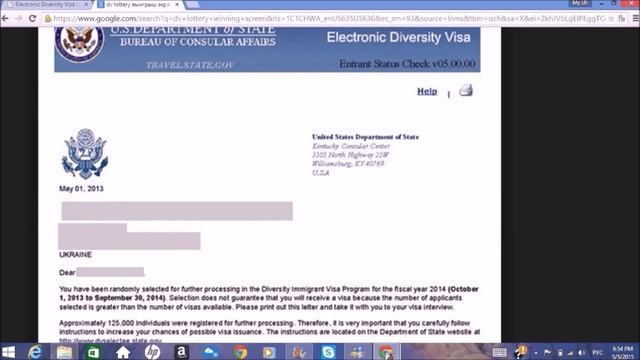 #120.США. Как проверить результаты лотереи грин карт 2017. смотреть онлайн