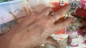 Slow stitch whimsical fairy fabric journal page