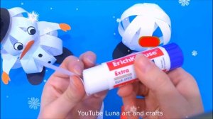 DIY Снеговик из бумаги своими руками Поделки на Новый год  How to make paper snowman DIY 2023